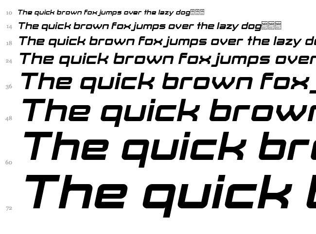Move-X font waterfall
